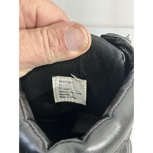 Womans Madden Girl Baaxter Size 8 Black Zip Up Lace Up Quilted Wedge Ankle Boots - Picture 7 of 9